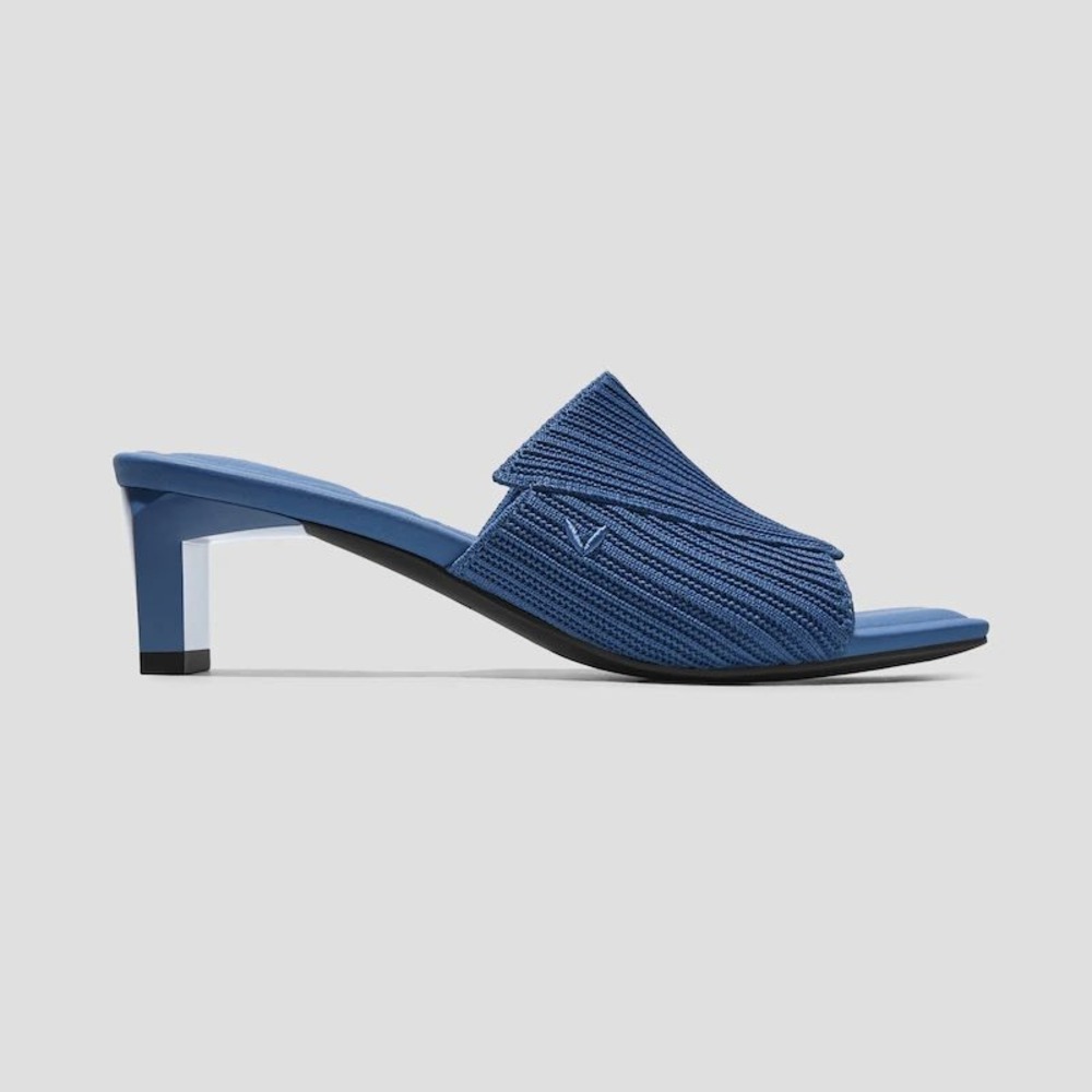 VIVAIA Denim Blue Knit Mule Heels | EU 40 / US 9 - Picture 2 of 8